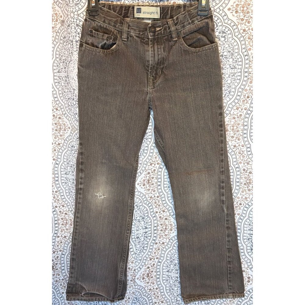 Gap Straight Fit Brown Denim Jeans Size 10 Pre-Owned - Picture 2 of 11